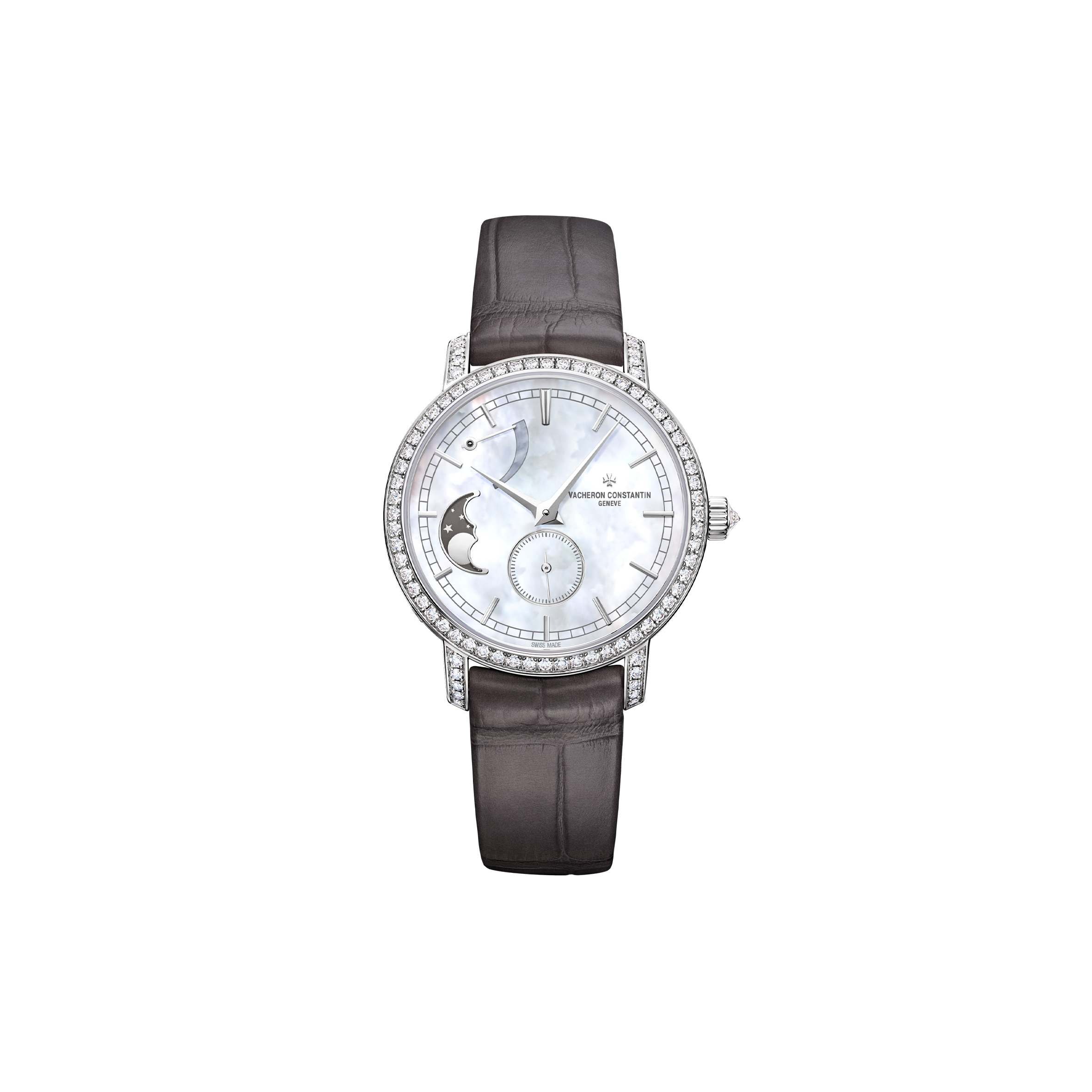 vacheron Co*sta*t*n traditionnelle series moon phases 36mm white gold watch 83570/000g-9916